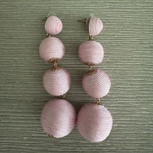 Handmade pink tier earrings